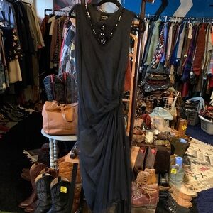 Lanvin River 2009 Black Asymmetrical Runway Collection Dress